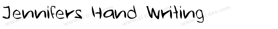 Jennifers Hand Writing字体转换